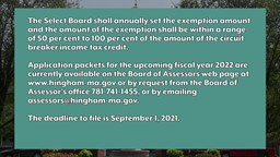 Thumbnail image for Means Tested Senior Real Estate Tax Exemption