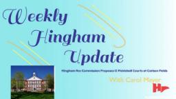 Thumbnail image for Hingham Rec Commission Proposes 12 Pickleball Courts at Carlson Fields | Weekly Update with Carol Meyer