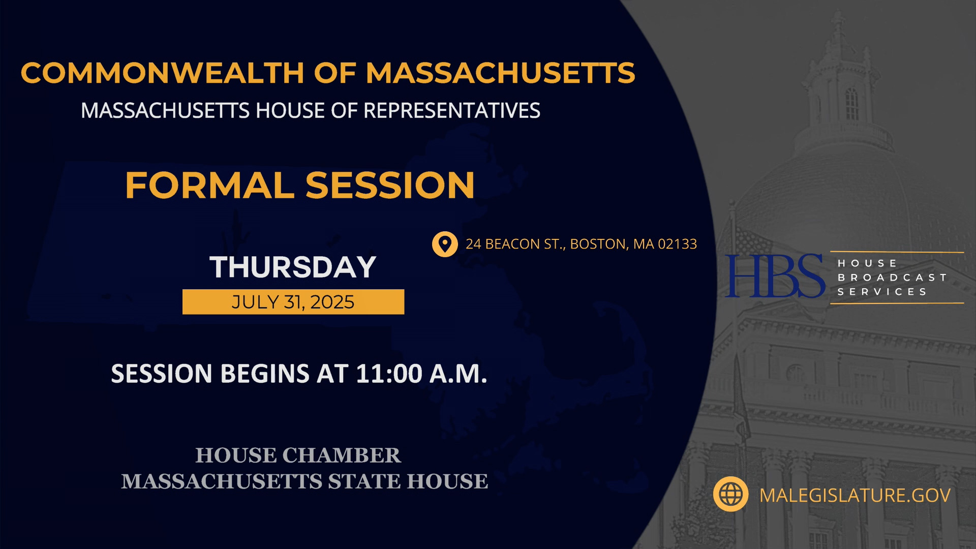 Thumbnail image for MA House of Representatives Formal Session: 7/31/2025