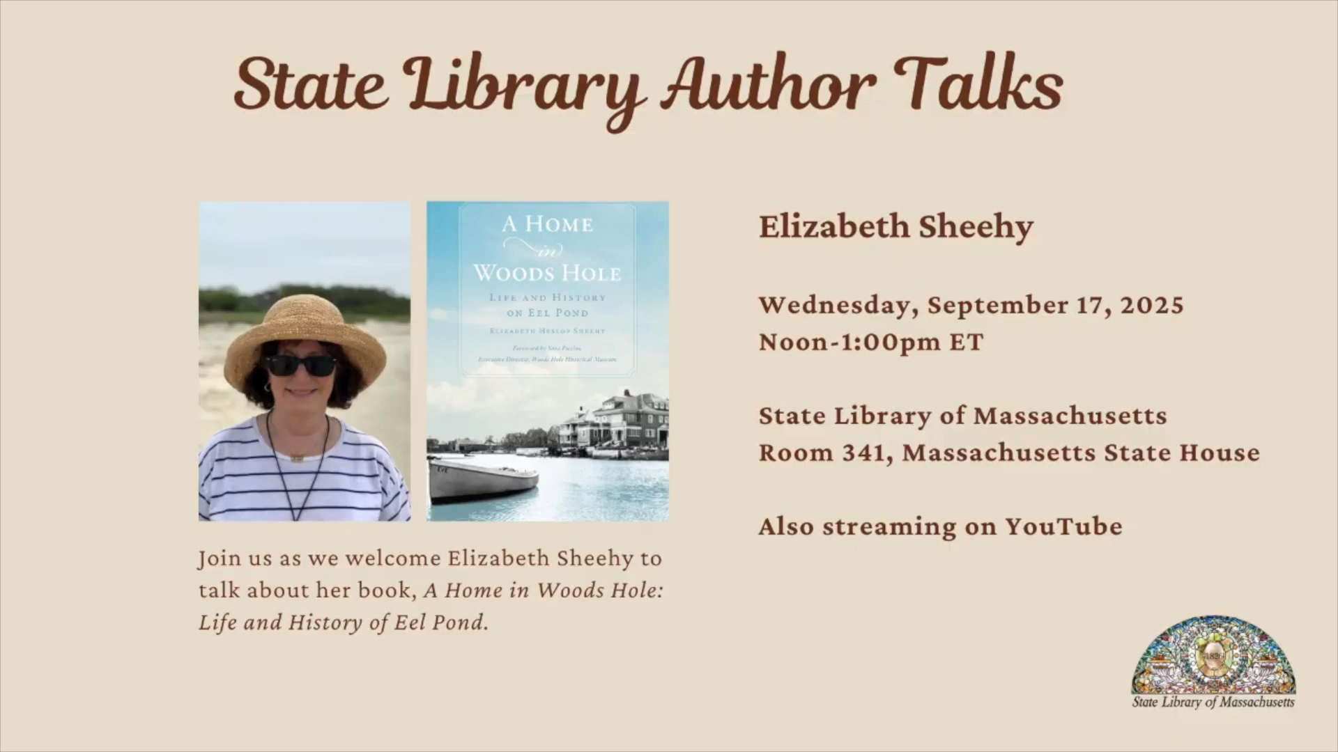 Thumbnail image for Elizabeth Sheehy | MA State Library Author Talk