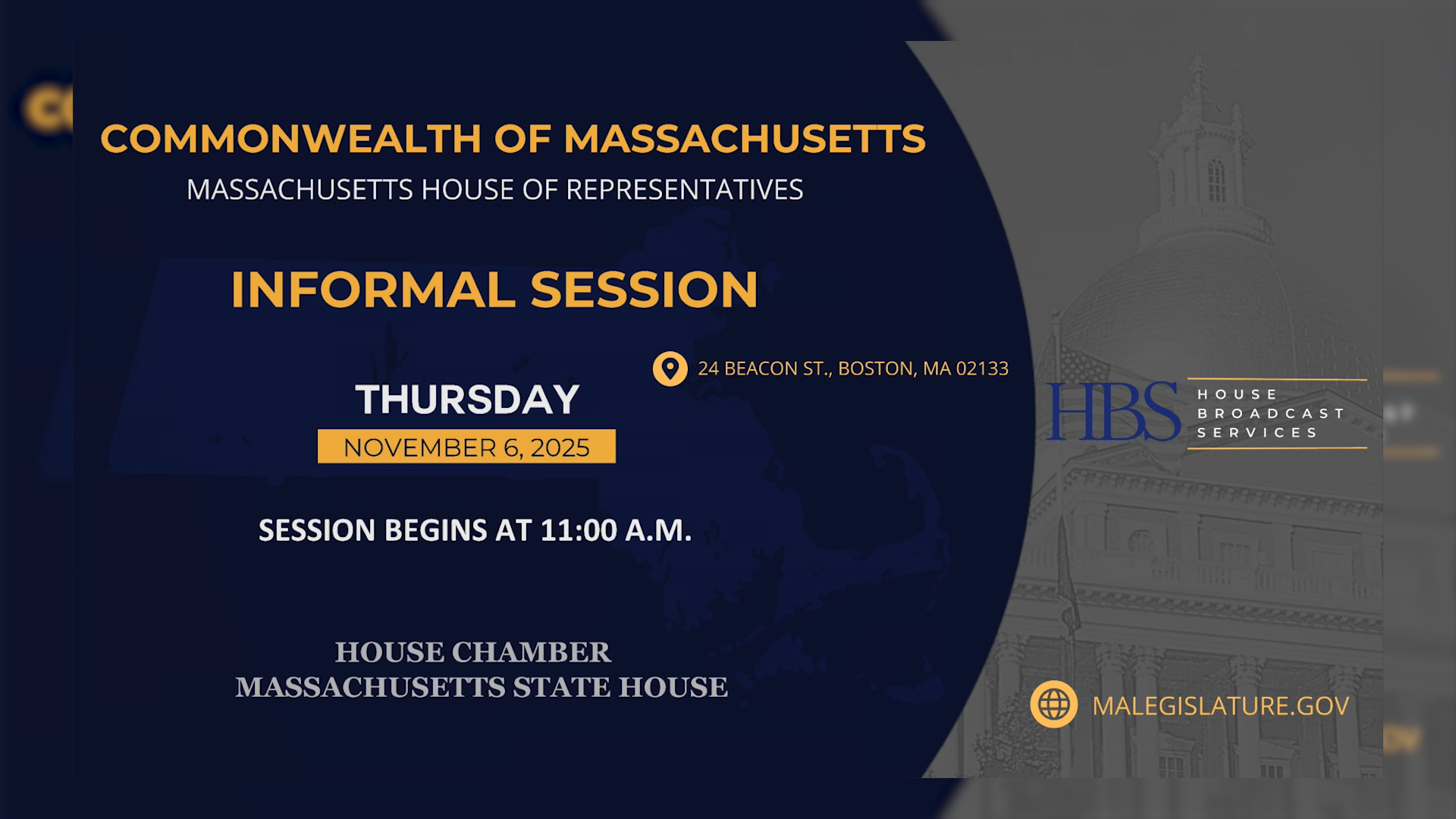 Thumbnail image for MA House of Representatives Informal Session: 11/6/2025