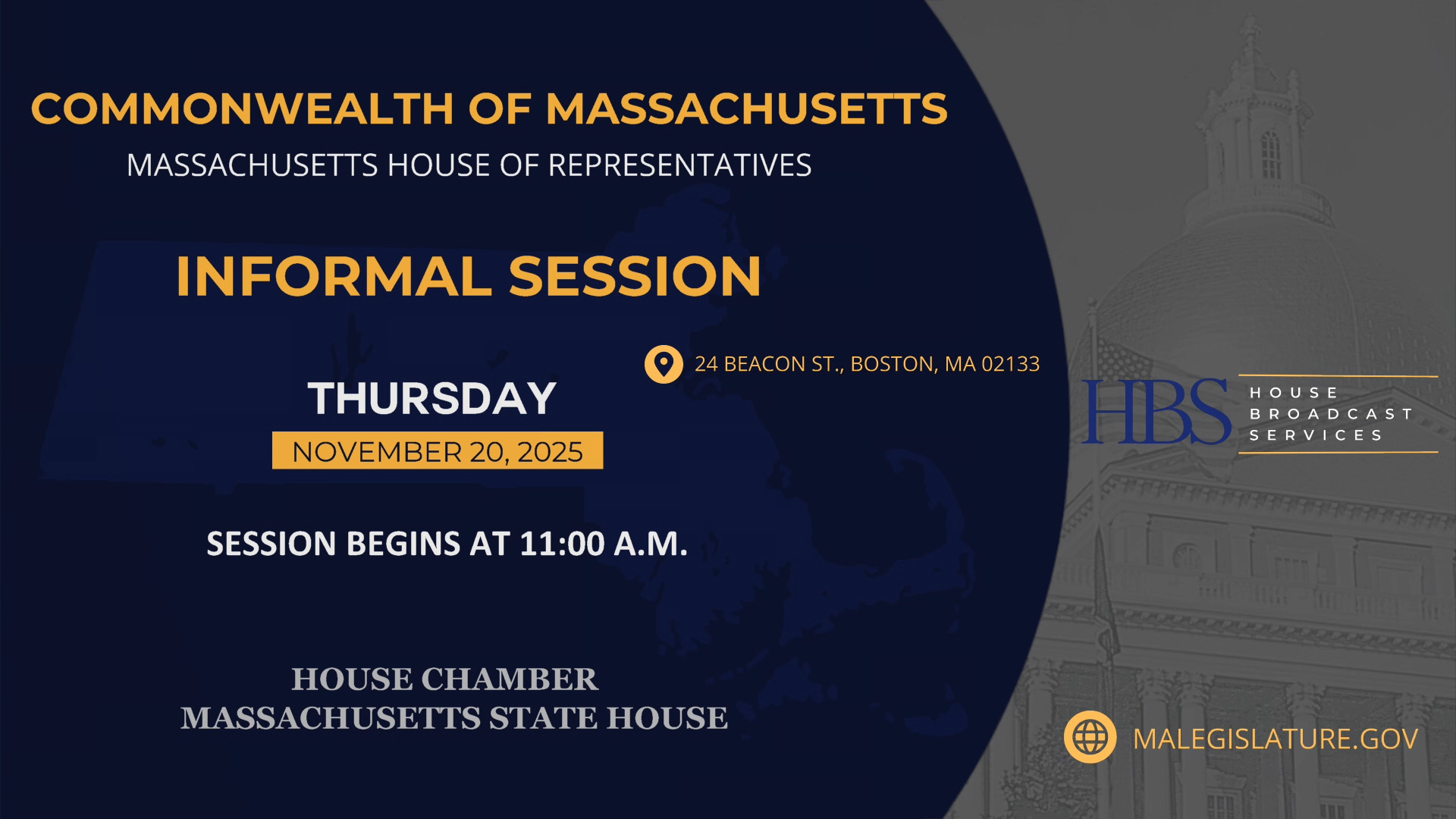 Thumbnail image for MA House of Representatives Informal Session: 11/20/2025