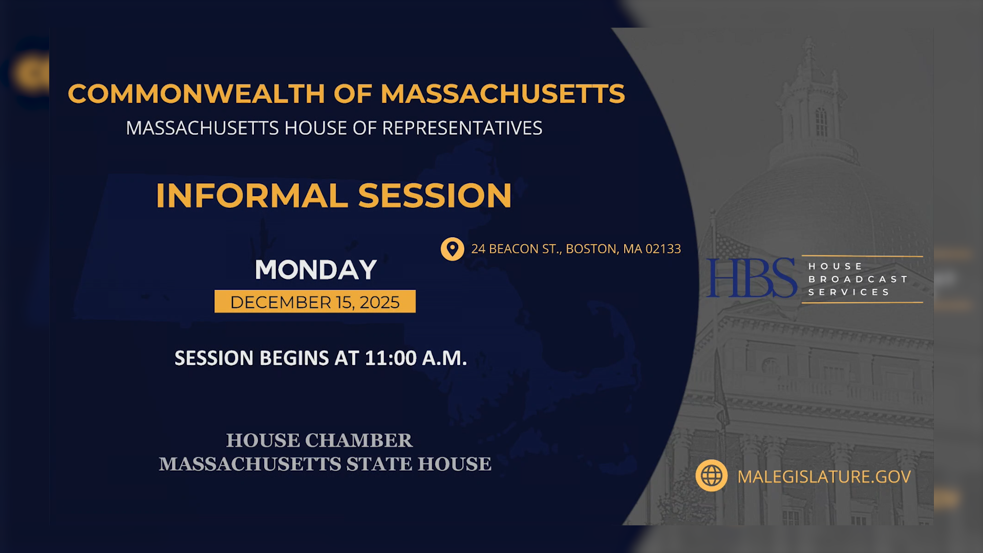 Thumbnail image for MA House of Representatives Informal Session: 12/15/2025