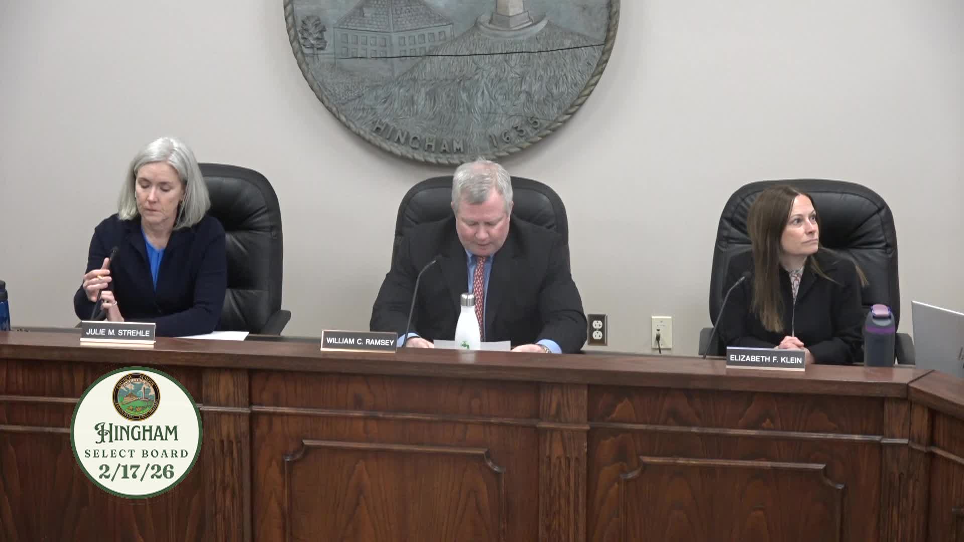 Thumbnail image for Hingham Select Board 2/17/2026