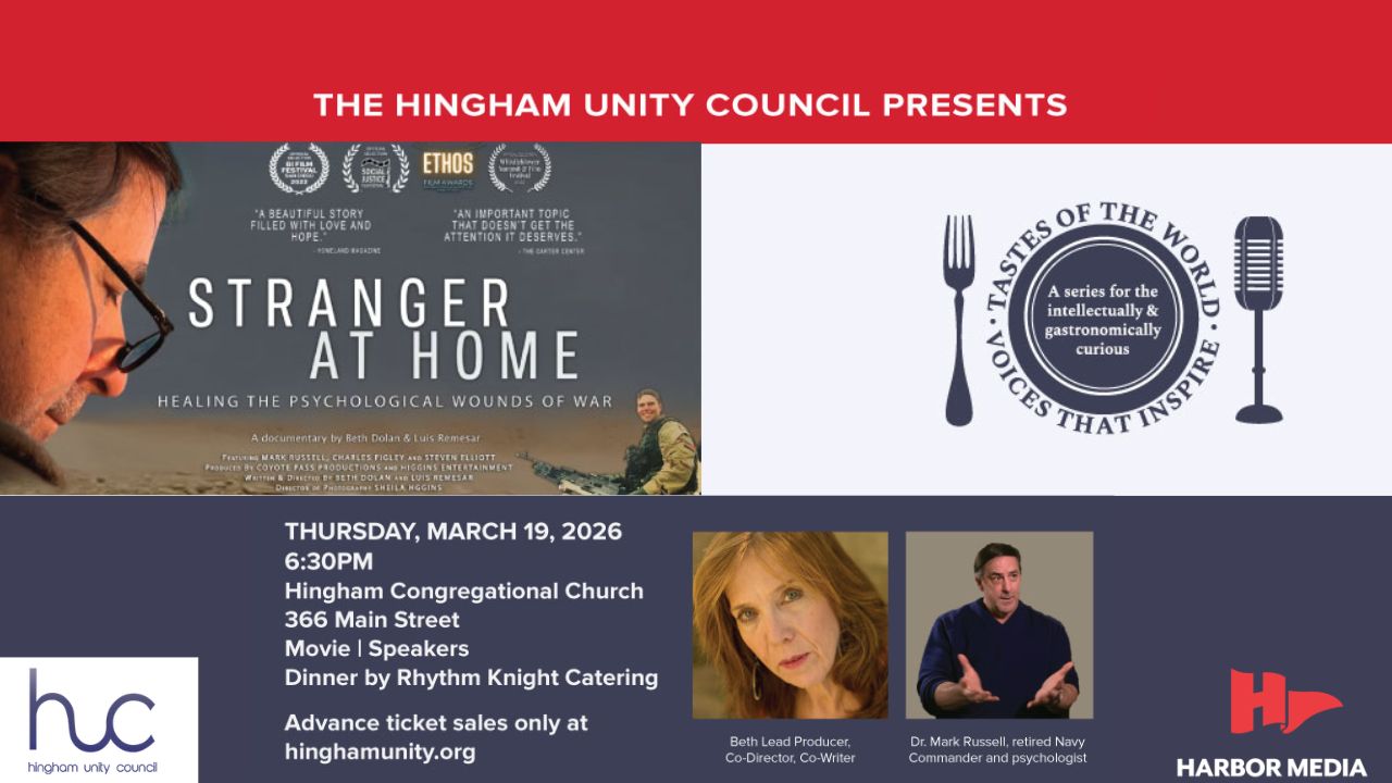 Thumbnail image for Hingham Unity Council Presents: Tastes of the World, Voices That Inspire — A Stranger Coming Home | March 19