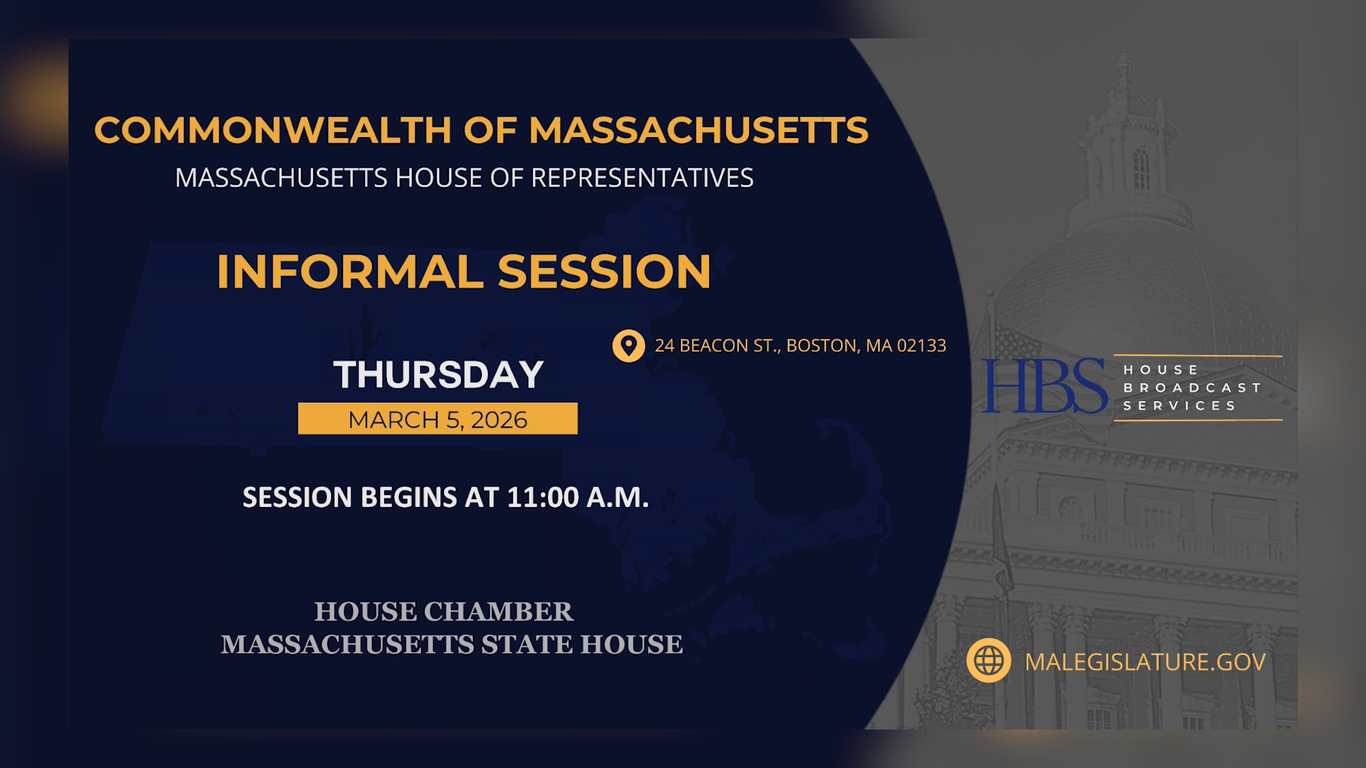 Thumbnail image for MA House of Representatives Informal Session: 3/5/2026