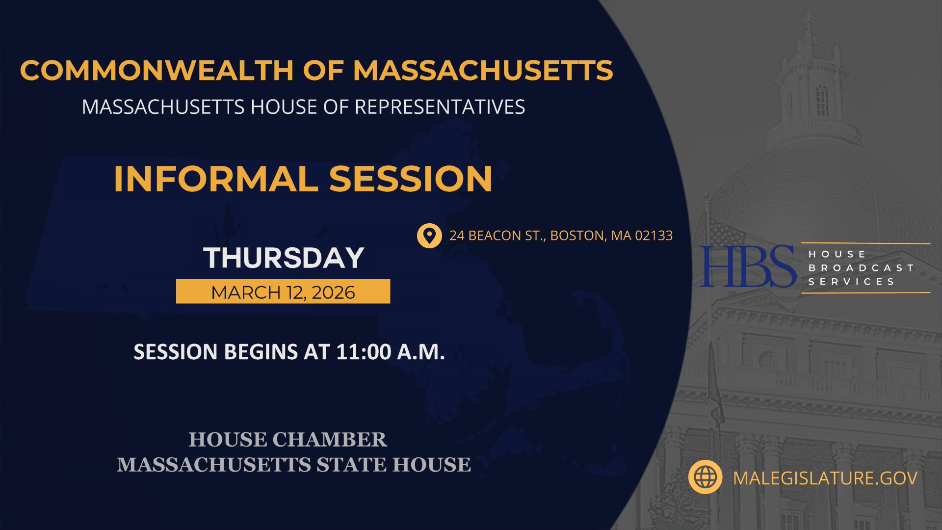 Thumbnail image for MA House of Representatives Informal Session: 3/12/2026